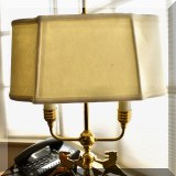 D24. Brass lion lamp. 25”h 